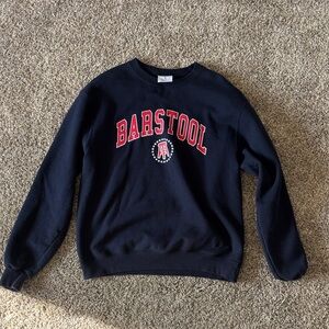 Barstool Sports Men's Navy Crewneck Sweater